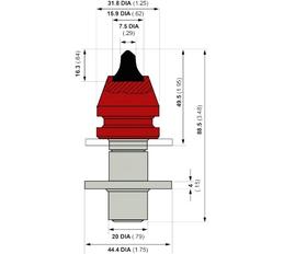 Резец DYNAPAC BIT AA35 BITS